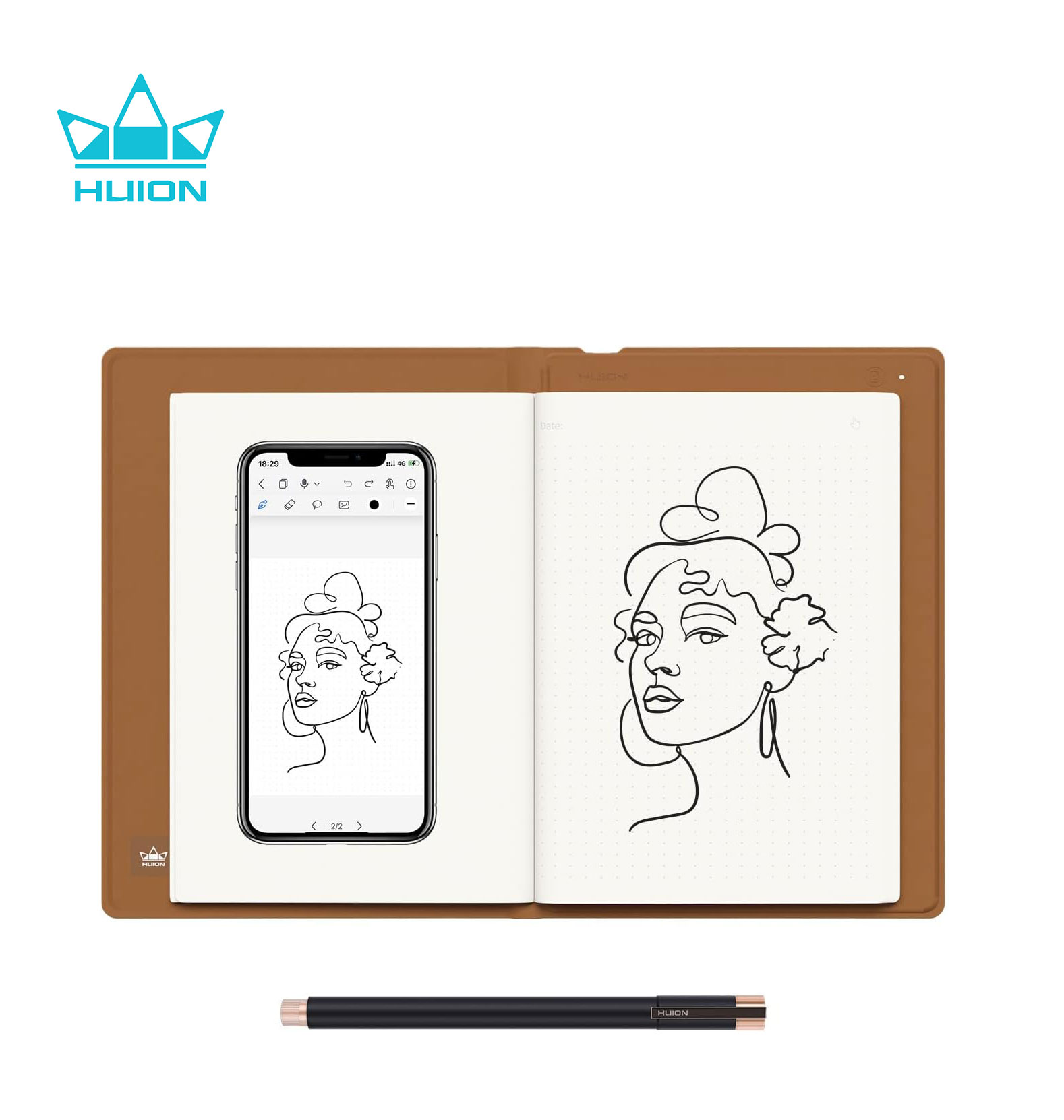 Huion Tablet Accessories - HUION Note 2-в-1 цифровой ноутбук планшет